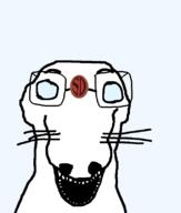 2000ad animal dog glasses judge_dredd no_pupils open_mouth snout soyjak strontium_dog text variant:dogjak whisker // 684x806 // 35.3KB