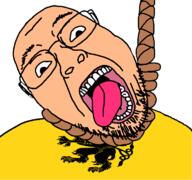 ack animal bird country dead eagle flag flag:pomerania glasses hair hanging open_mouth poland pomerania rope soyjak stubble suicide teeth tongue variant:bernd voivodeship white_skin yellow_teeth // 768x719 // 64.1KB