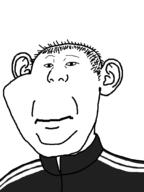 closed_mouth ear hair merge small_eyes soyjak track_suit variant:carterjak variant:impish_soyak_ears variant:kuzjak // 810x1080 // 48.0KB