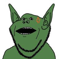 anger_mark angry annoyed_imp ear green green_skin open_mouth orc soyjak stubble subvariant:orcish_soyak_ears variant:impish_soyak_ears // 784x789 // 381.0KB