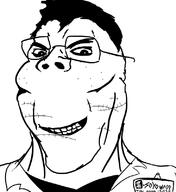 clothes doctor dr_soyowad evil glasses hair horror scar smile soyjak variant:gapejak // 732x800 // 101.0KB