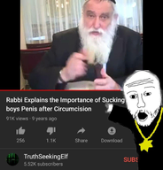 clothes eyebrows jews judaism meta:not_oc metzitzah open_eyes open_mouth star_of_david stubble variant:two_pointing_soyjaks white_skin youtube youtube_thumbnail // 979x1024 // 808.4KB