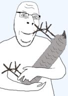 animal arm hand holding_object shoulder smile soycreature transparent_background upper_torso variant:cobson variant:soycreature // 1840x2575 // 694.0KB