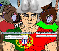 1172 1181 1212 3soyjaks ChristBvll ChristGOD angry arm aryan beard bloodshot_eyes blue_eyes brown_skin buff catholic catholicism christaryan christian_cross christian_identity christianity clothes country countrywar crescent crusade crying death drew_pavlou eyes_like_the_o-o-cean fat flag flag:portugal glasses hanging hat helmet islam jewishautismaward78_(namefag) martyr muslims noose obese open_mouth portugal portugese reconquista rope serious soyjak spain spanish star_of_david stare stubble subvariant:chudjak_front subvariant:muscular_chud suicide taqiyah teeth tmd tongue total_mudslime_death total_muslim_death unibrow variant:bernd variant:chudjak variant:pavloujak vein yellow_hair yellow_teeth // 1059x929 // 354.1KB