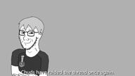 angry animated anime arm artist:impjakfan02 black_and_white closed_mouth clothes cry crying glasses hair lag_train music nate nate_higgers open_mouth smile smug song soyjak stubble subvariant:el_perro_loco subvariant:soyak_front subvariant:wewjak surprised text that_one_fucking_picture_of_nate_being_a_smug_little_bastard variant:cryboy_soyjak variant:soyak video // 1280x720, 26s // 6.2MB