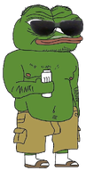 amphibian animal body_hair closed_mouth clothes drink energy_drink frog full_body glasses green_skin hand lips monster_energy nas nas:pepe nipple pepe pepe_the_frog shoe sock stubble subnas:apu sunglasses transparent_background // 505x1000 // 395.2KB