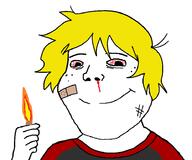 blood bloodshot_eyes fire lighter nate subvariant:shoyta variant:gapejak yellow_hair // 923x769 // 36.1KB