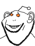 antenna ear no_nose orange_eyes reddit redraw smile soyjak stubble variant:impish_soyak_ears // 598x800 // 61.5KB