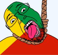 ack dead flag flag:zabaykalsky_krai glasses hair hanging krai open_mouth rope russia skin soyjak stubble suicide teeth tongue transparent transparent_background variant:bernd white yellow_teeth zabaykalsky_krai // 768x719 // 47.2KB