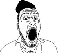 clothes glasses hair open_mouth soyjak stubble variant:unknown // 1278x1155 // 192.7KB