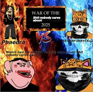 acne animal aryanfurrycel2_(user) blush cat drawfag epic_rap_battles_of_bbc extreme_amounts_of_snca eyebags fire furfag furfaggotry furry hair ibispaint lesotho_gemmies lips meta:namefags nazi_swastika orange phaedra_(nametroon) skull_mask snca subvariant:female_impish_ears subvariant:impish_amerimutt variant:amerimutt versus // 1307x1292 // 457.6KB
