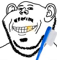 eyebrow golden_tooth mustache smile subvariant:felix toothbrush variant:impish_soyak_ears // 598x633 // 102.1KB