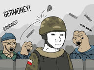 4soyjaks barbed_wire beard blue_jacket bulletproof_vest camo camouflage clothes germany glasses grug hat helmet hoodie poland polish polish_flag rock uniform wall // 800x600 // 260.1KB