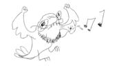 bird full_body glasses hand mustache open_mouth soyjak stubble variant:unknown wing // 3000x1800 // 223.3KB