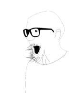 clothes ear glasses open_mouth soyjak stubble variant:unknown // 2448x3264 // 207.2KB