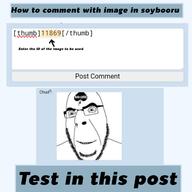 arrow bald bbcode brimmiest_comments_section☣️☣️☣️_do_not_enter☣️☣️☣️ chud_(soybooru) closed_mouth gemeraldiest_comments_section💎💎💎enter_as_you_please💎💎💎 glasses how_to image instructions meta:soybooru_user_help post smile soybooru soyjak spade stubble subvariant:spadeson test text thumb variant:cobson white_background // 1280x1280 // 284.2KB