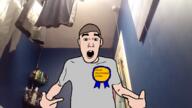 award bathroom brown_hair grey_shirt hair irl_background no_glasses no_stubble open_mouth shaved variant:shirtjak white_skin youtube // 1600x900 // 721.4KB