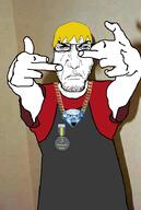 blond chain eminem gem glasses looking_at_you middle_finger nate punisher_face rapper real_life slim_shady stubble traced variant:markiplier_soyjak variant:soyak // 482x720 // 224.6KB