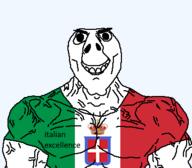 SOVL buff bvll clothes flag flag:fascist_italy flag:italy giga italian_empire italy kingdom_of_italy muscles subvariant:brunetto subvariant:muscular_chud text variant:chudjak // 359x315 // 17.7KB
