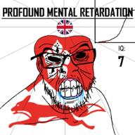 angry animal bald bell_curve black_eyes black_hole black_sclera british clenched_teeth closed_mouth country cracked_teeth drool ear england flag flag:leicestershire flag:united_kingdom flower fox glasses hair iq iq_bell_curve leicestershire mustache nightmare_fuel no_pupils plant profound_mental_retardation retard soyjak stubble text united_kingdom variant:feraljak wrinkles // 1024x1024 // 98.4KB