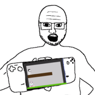 animated ext=gif gaming looking_at_you nintendo nintendo_switch showing_something variant:bernd variant:chudjak variant:markiplier_soyjak variant:unknown video_game // 293x278 // 387.5KB