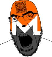 angry crypto glasses monero open_mouth png soyjak stubble teeth variant:cobson // 721x789 // 47.5KB