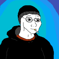 blue_background cigarette clothes eyebrows glasses hat nas:wojak neck subnas:doomer sweatshirt // 1200x1200 // 16.0KB