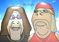 2soyjaks are_you_soying_what_im_soying black_sabbath brown_hair christian_cross christianity clothes cross glasses hair hulk_hogan long_hair looking_at_each_other moustache music mustache ozzy ozzy_osbourne rest_in_peace sad sadness shirts singing song soyjak teeth text variant:gapejak variant:markiplier_soyjak wrestling yellow_hair // 1320x929 // 1.4MB