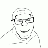 animated glasses horror jumpscare open_mouth scary smile soyjak stubble variant:feraljak // 1500x1500 // 3.7MB