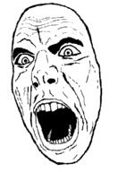 open_mouth realistic redraw soyjak stubble variant:cobson vein // 524x765 // 15.1KB