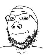 bald double_chin glasses no_ears shirtless smile stubble subvariant:shrimpish white_background // 600x784 // 16.2KB