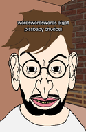 adam_aleksic beard big_ears big_nose brick brick_wall clothes ear english_text etymology etymologynerd eyebags fence glasses hair half_open_mouth jewish_nose lips looking_at_you room round_glasses small_eyes smug stubble subvariant:branalyzer text variant:brandon yellow_teeth // 700x1075 // 196.0KB