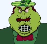 bowtie clothes disc eyebrows green_skin hair jukebox jukebox_jaw looney_tunes mustache soyjak speaker subvariant:meximutt_front suit variant:meximutt // 918x845 // 31.6KB