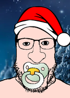 baby babyjak background binky caca cacaborea_airlines christmas clothes glasses hat pacifier santa_hat stubble subvariant:carbjak // 864x1213 // 283.6KB