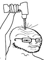 artist:doedoedoe brainlet downs_syndrome drill dumb glasses idiot retard retarded smile stubble stupid subvariant:spedjak variant:soyak // 561x763 // 84.6KB
