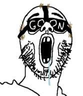 balding brown_hair coomer drool gooner open_mouth punchable_face soyjak stubble text variant:joak virtual_reality // 616x713 // 14.5KB