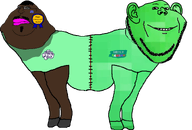 2soyjaks award bald big_lips black_skin brown_skin closed_mouth clothes conjoined discord discord_logo_facial_mark ear emerald emerald_(namefag) eyebrows garten_of_banban glasses goatee green_skin greg_(pedophile) greg_(user) hair looking_at_you meta:namefags mexico meximutt mustache mutt mutt_lips my_little_pony nose pony smile stubble subvariant:morbidmutt teeth transparent transparent_background variant:impish_soyak_ears variant:meximutt // 1801x1221 // 167.6KB