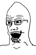 glasses open_mouth retard soyjak stubble variant:wojak // 301x458 // 10.3KB