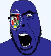 angry animal country fire flag flag:luhansk_oblast glasses hair horse looking_to_the_left luhansk_oblast oblast open_mouth plant russia soyjak star_(symbol) stubble sun teeth thick_eyebrows ukraine variant:cobson // 721x789 // 69.5KB