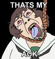 anime brown_hair girls_und_panzer hanging open_mouth reaction rw_twitter thats_my_mutual tranime_girl twitter variant:bernd yukari_akiyama // 596x632 // 79.5KB