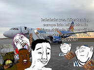 airplane airport ak-47 anarchism angry antifa arab bag black_skin bloodshot_eyes brown_eyes brown_skin clenched_teeth closed_eyes closed_mouth clothes communism country deformed ear flag flag:anarcho-communism flag:israel glasses hair hat holding_gun irl_background islam israel israeli its_over judaism kippah large_nose left_wing leftist lips muslims nigger open_mouth saturn shieet smile smug soyjak stubble subvariant:feralnigger subvariant:tetojak tallit teeth template text tongue tranny turban tyrone variant:bernd variant:chudjak variant:feraljak variant:impish_soyak_ears yellow_eyes yellow_sclera yellow_teeth // 1200x900 // 300.8KB