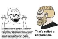 artificial_intelligence beard glasses hair hand hands_up nordic_chad open_mouth soyjak stubble text variant:excited_soyjak wordswordswords yellow_hair // 733x499 // 64.4KB