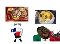 2soyjaks blood bloodshot_eyes buff chainsaw chile closed_mouth crying ear fat flag food full_body glasses gore hair mexico mustache open_mouth soyjak stubble subvariant:chainsaw_bernd subvariant:chudjak_front subvariant:unbotheredchud texas united_states variant:bernd variant:chudjak vein // 1580x1171 // 220.1KB