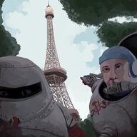 arm command_and_conquer communism drawn_background eiffel_tower hammer_and_sickle hand meta:nas paris pointing soy_parody soyjak tesla_trooper tree variant:two_pointing_soyjaks video_game white_skin // 2000x2000 // 2.0MB