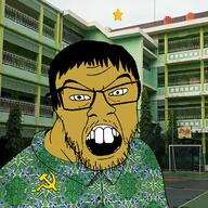 angry buck_teeth clothes communism glasses hair indonesia irl_background mustache open_mouth stubble variant:feraljak yellow_skin // 1000x1000 // 1.3MB