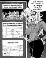 2soyjaks anime bald breasts female forehead_lines hair holding_object hole meta:barely_a_soyjak meta:brimstone_certified nose oh_my_god_she_is_so_attractive open_mouth pointing shovel stubble text tranime_girl variant:two_pointing_soyjaks woman xitter // 1126x1440 // 290.3KB