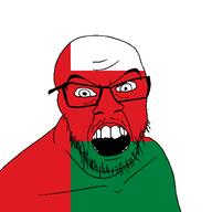 angry country flag glasses looking_at_you mustache oman open_mouth soyjak stubble teeth variant:feraljak youtube // 1500x1500 // 22.4KB