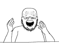 arm finger glasses hand looking_at_you open_mouth stubble teeth variant:peakjak wide_eyes // 509x430 // 18.7KB