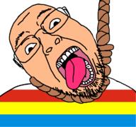 ack country dead flag flag:podlaskie glasses hair hanging open_mouth podlaskie poland rope soyjak stubble suicide teeth tongue variant:bernd voivodeship white_skin yellow_teeth // 768x719 // 31.4KB