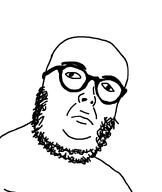 double_chin eyebrows fat glasses lazy_eye no_neck stubble triple_chin variant:unknown // 660x782 // 17.3KB